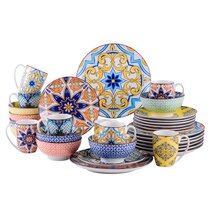 Multi colored dinnerware outlet sets